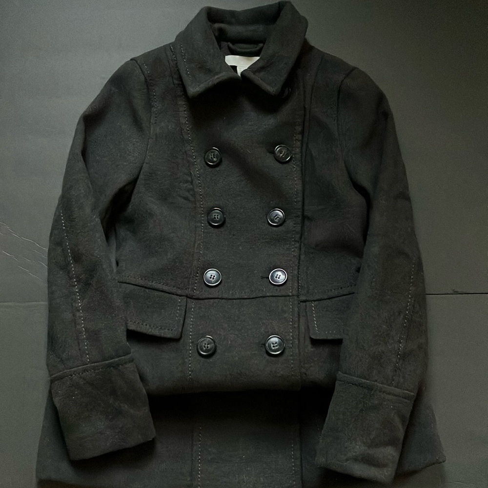 Dark gray pea coat